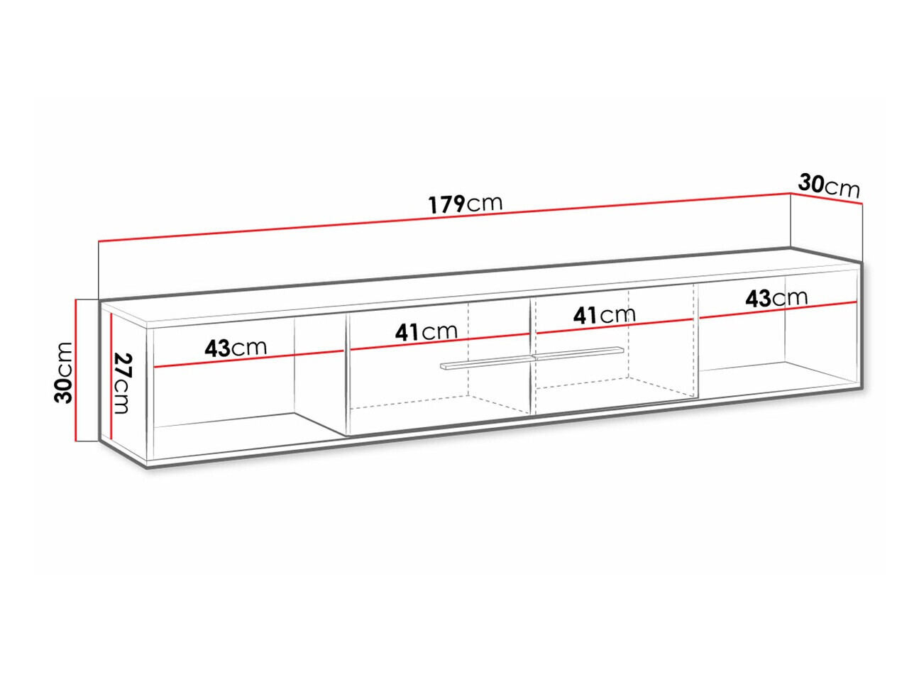 Wandplank Avimora 108 (Notenhout)