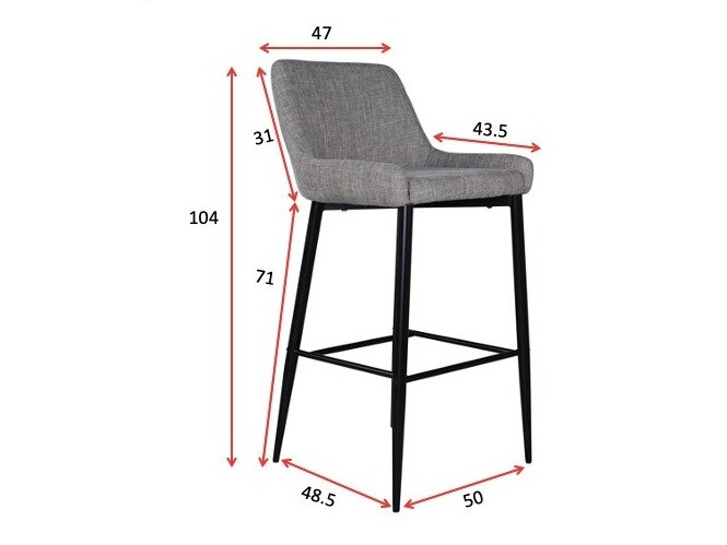 Barkruk Dallas 2647 (Beige + Zwart)