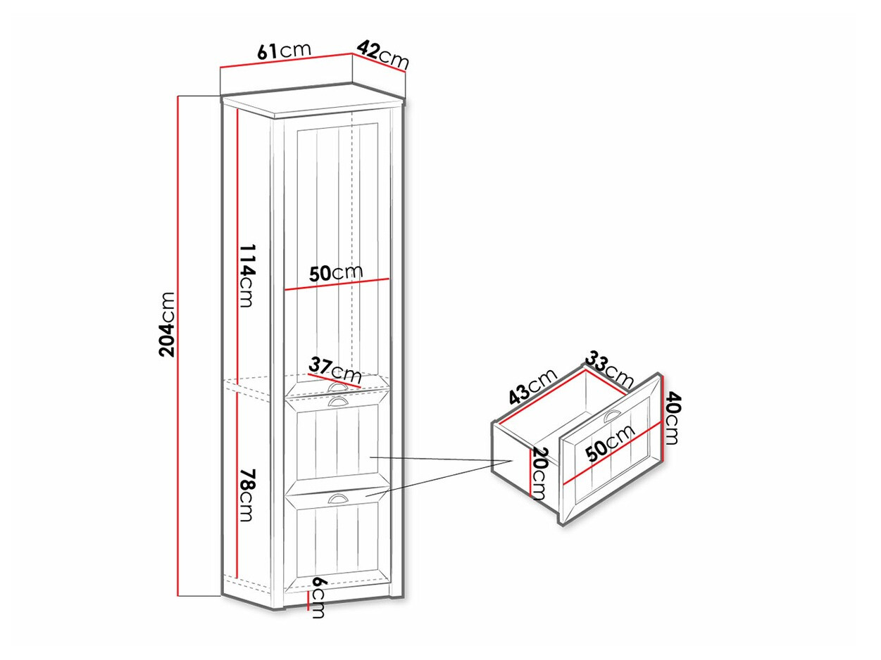 Kledingkast Ferdore 122 (Grijs)