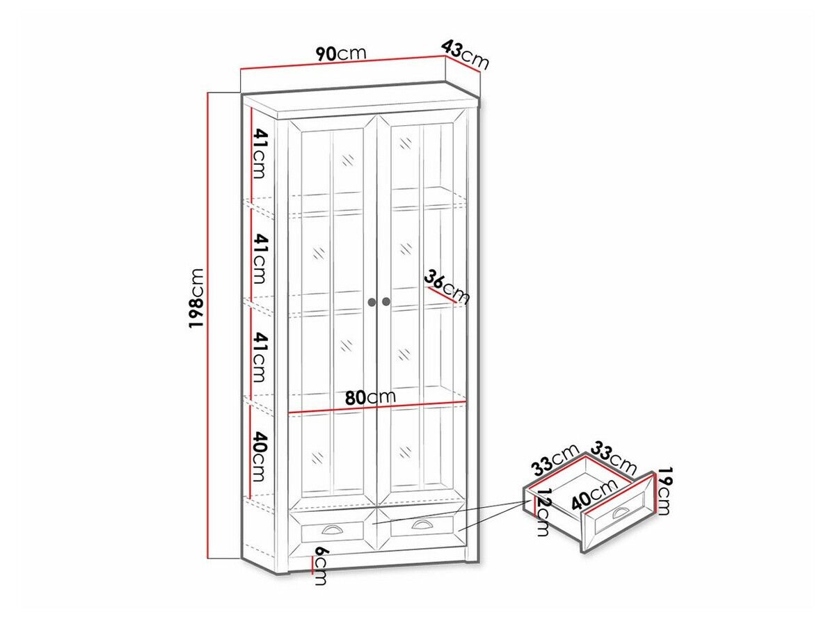 Boekenkast Ferdore 146 (Lefkas eik + Anderson den)