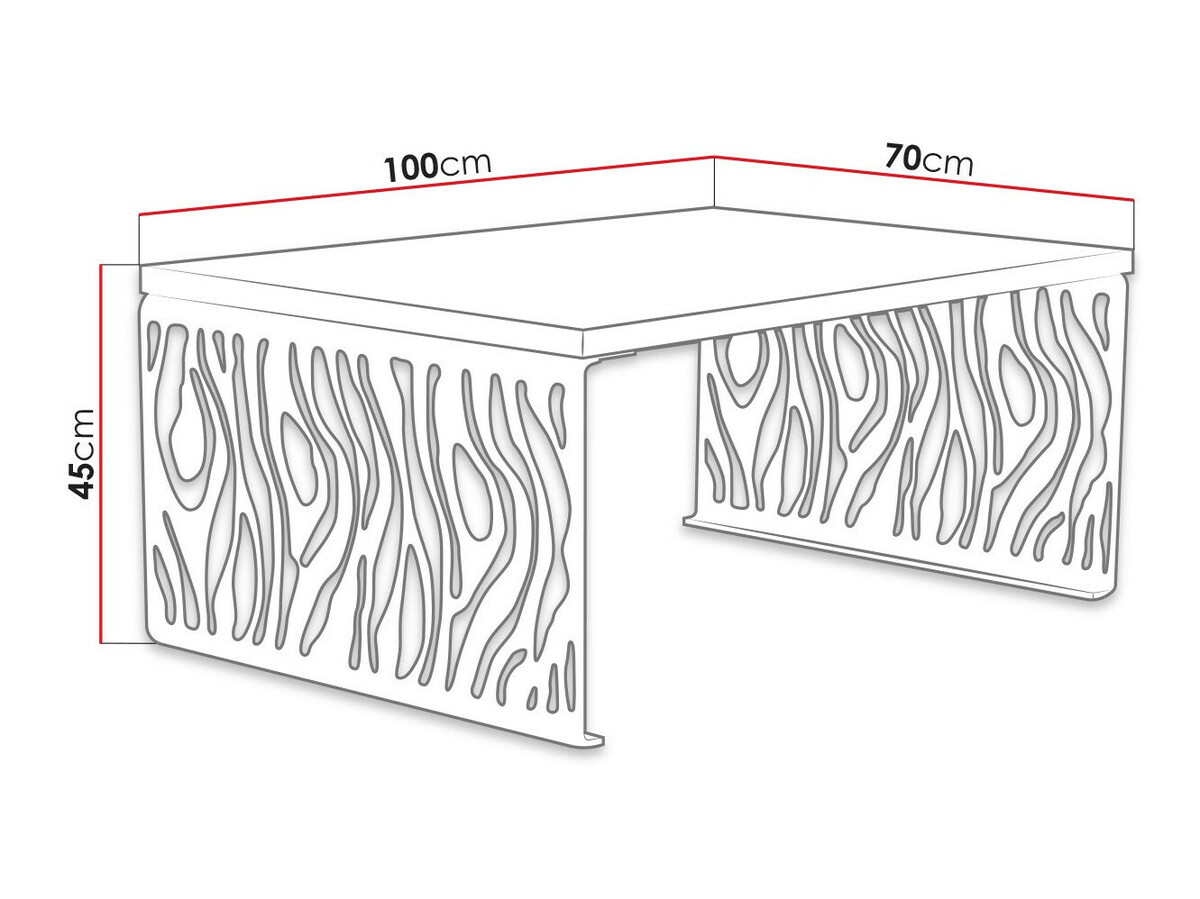 Salontafel Germantown 108 (Glanzend zwart + Matzwart)
