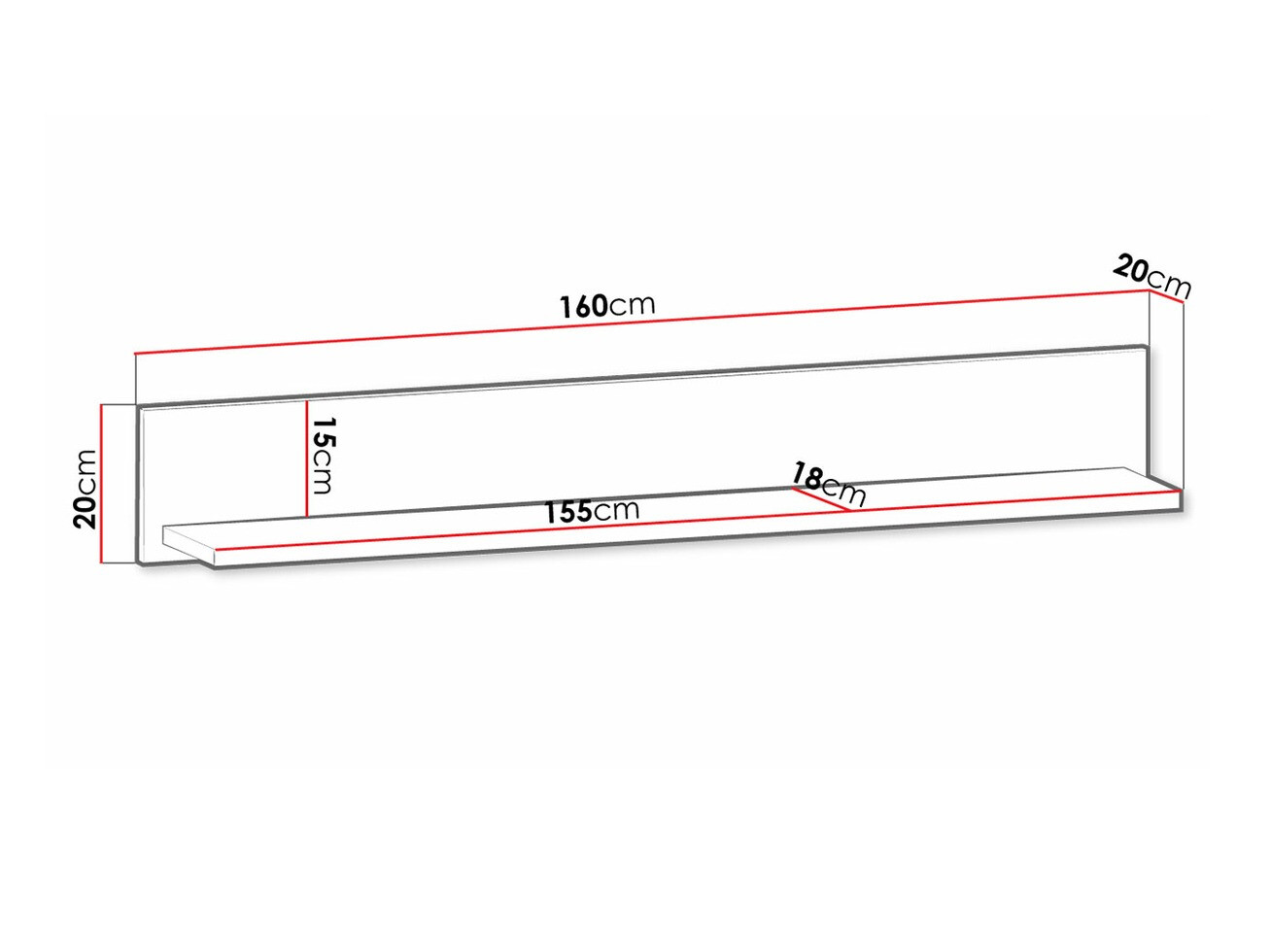 Wandplank Ferdore 151