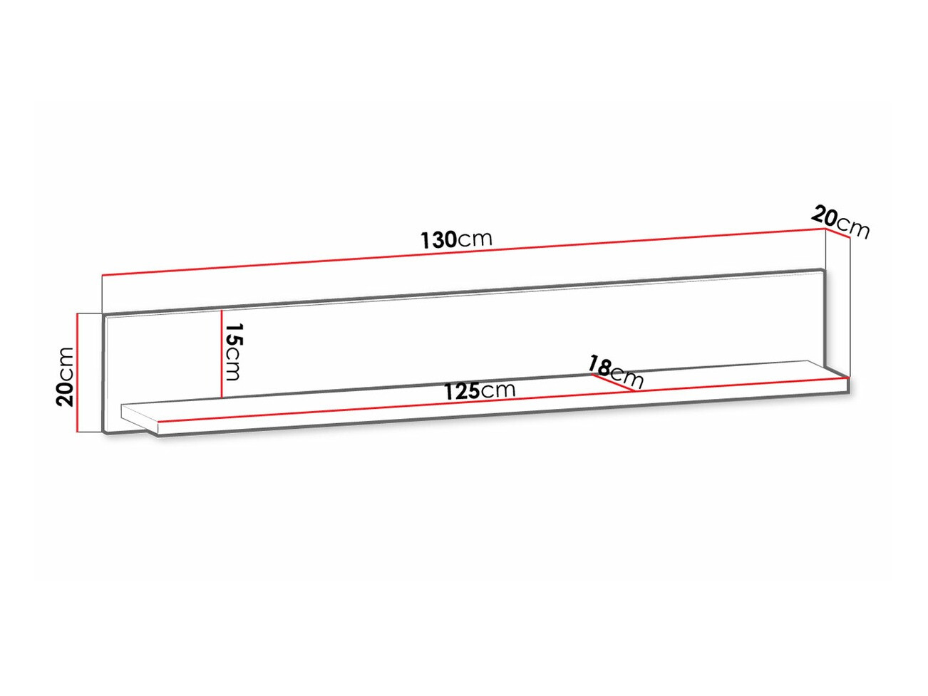 Wandplank Ferdore 152