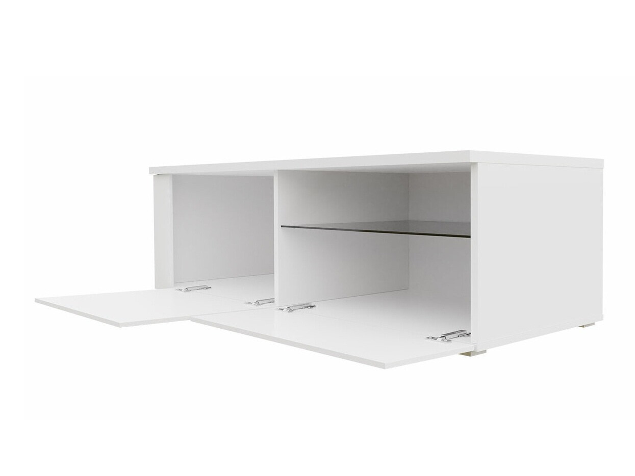 TV-meubel Nashville 127 (Wit + Glanzend wit)