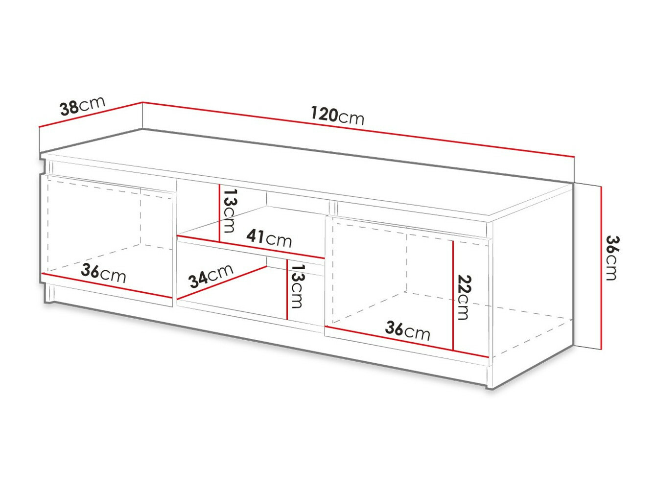 TV-meubel Sarasota 139 (Grafiet)