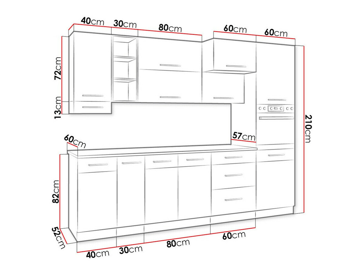 Modulaire keukenset Wood White 137
