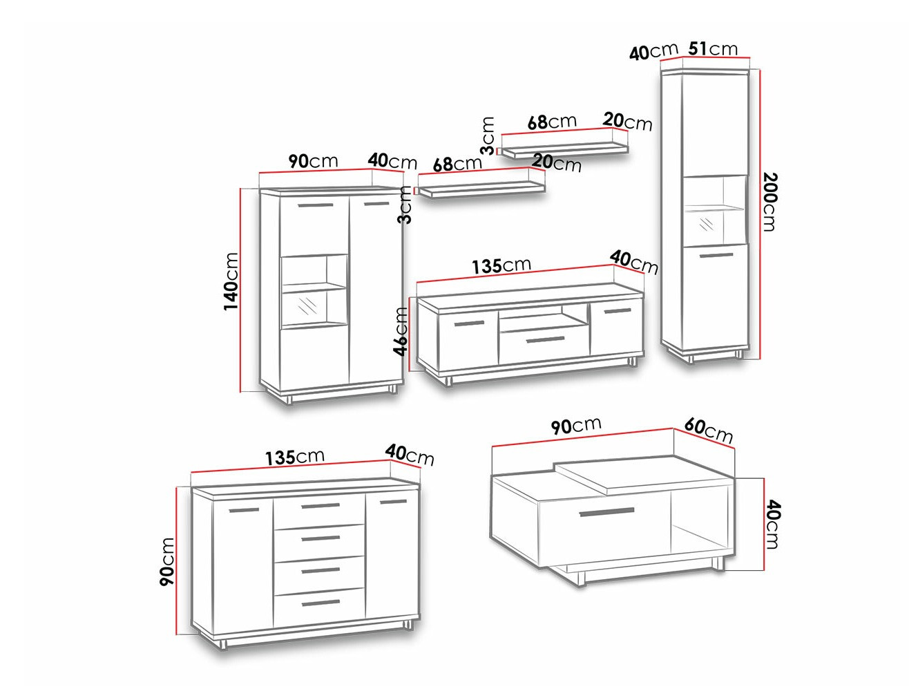 Woonkamerset Morlira 115