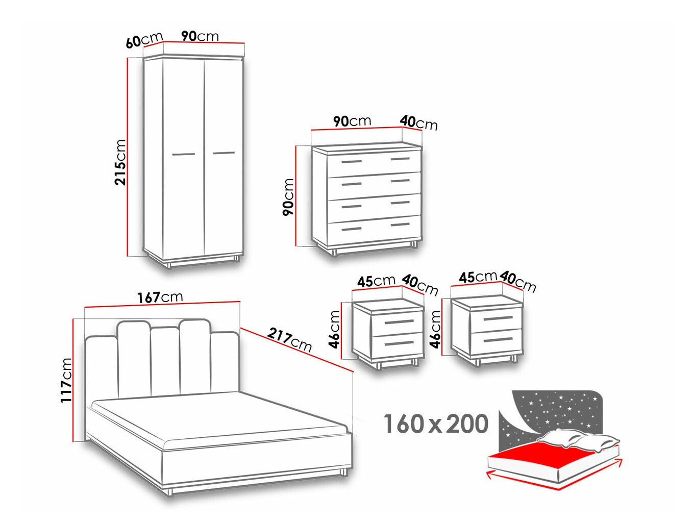 Slaapkamer set Morlira 117