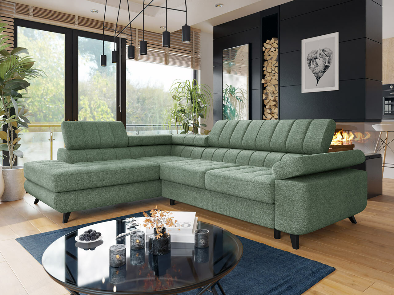 Hoekbank Comfivo Agnus (Boucle Abriamo 10)