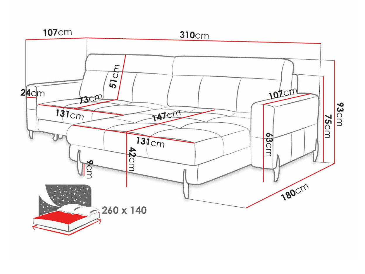 Hoekbank Lincoln 158 (Luis 70)