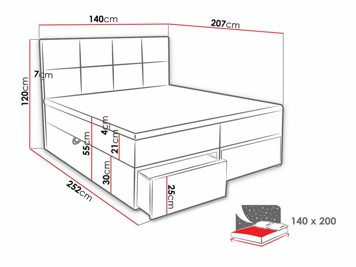 Boxspring Eugene 101 (Soft 11)