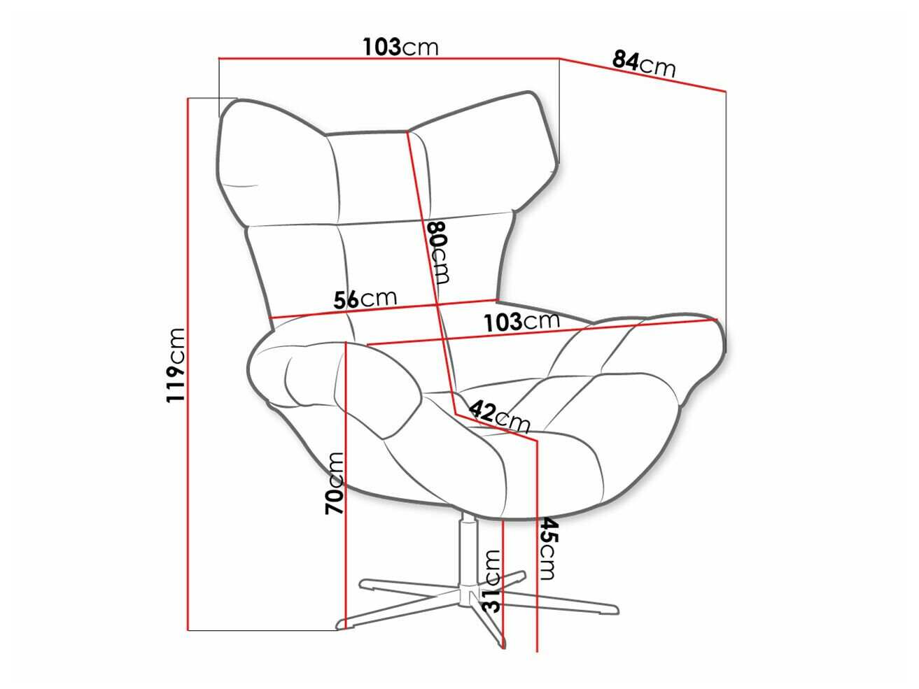 Fauteuil Indiana 146 (Monolith 37)