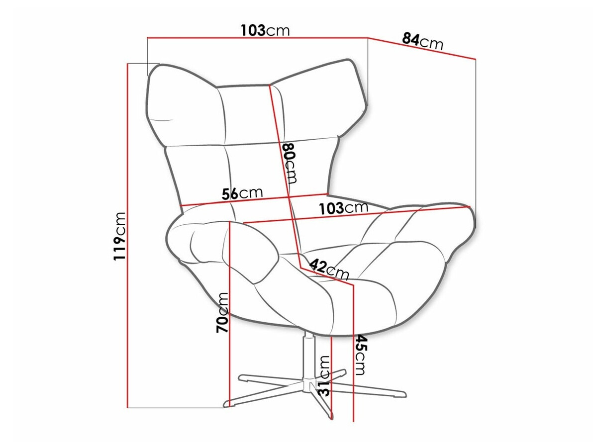 Fauteuil Indiana 146 (Monolith 84)