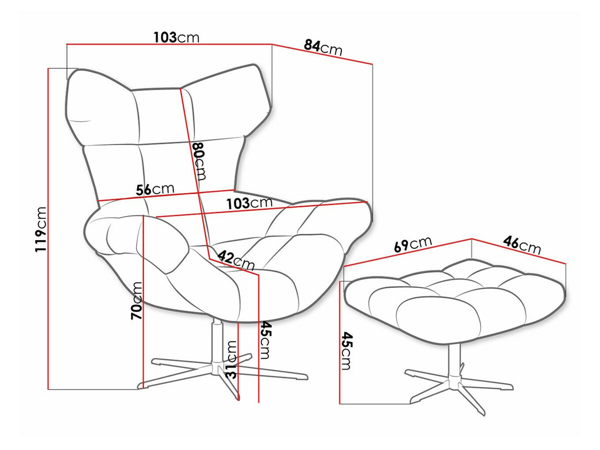 Fauteuil Indiana 148 (Monolith 84)