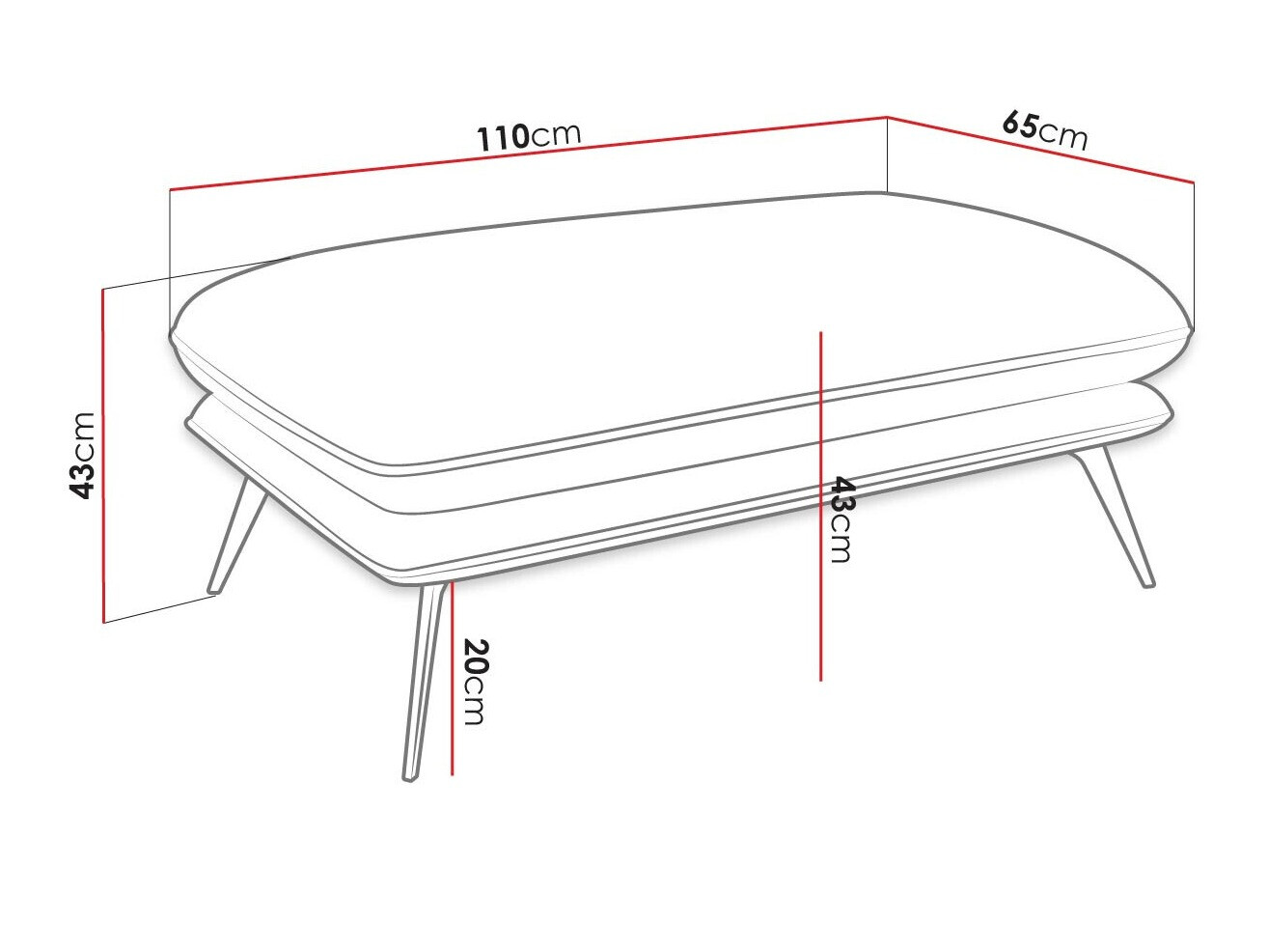 Gestoffeerde hocker Evarveni 104 (Zetta 291)