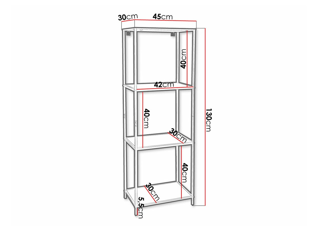 Boekenkast Richardson A104 (Zwart)
