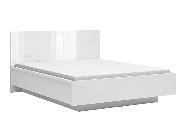 Bed Fivale 122 (Glanzend wit + Wit)