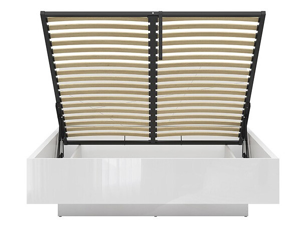 Bed Fivale 122 (Glanzend wit + Wit)