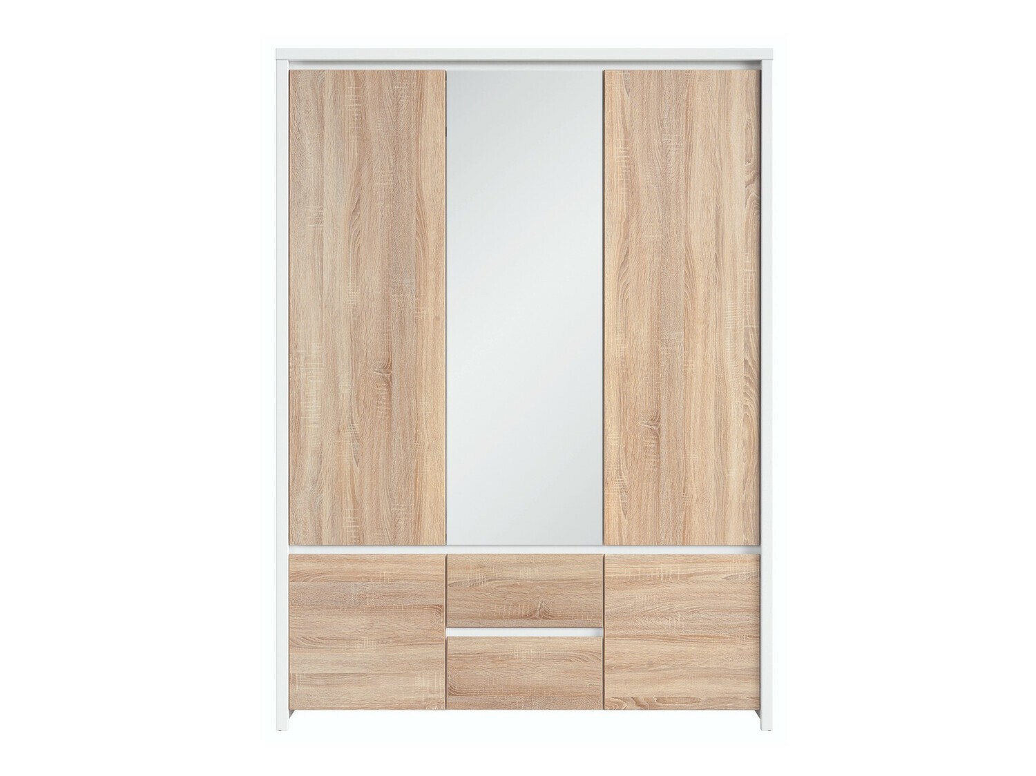 Kledingkast Nolroma 118 (Wit + Sonoma eik)