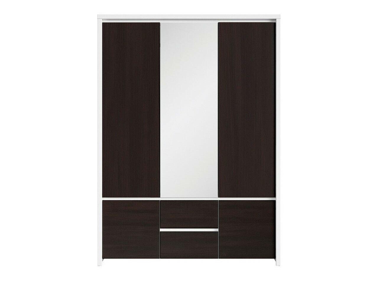 Kledingkast Nolroma 118 (Wit + Wengé)
