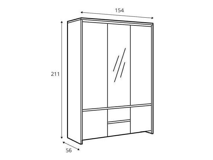 Kledingkast Nolroma 118 (Wit)