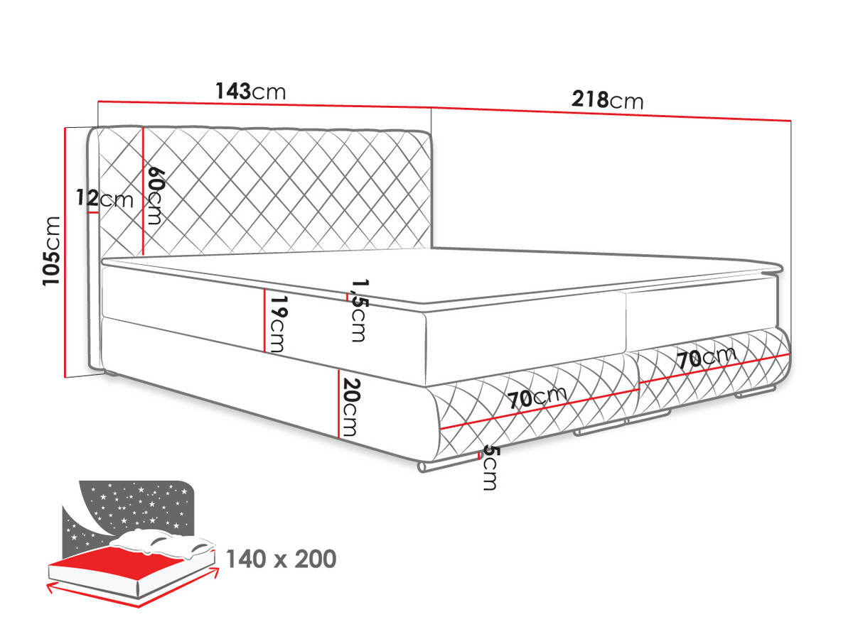 Boxspring Carlsbad 116 (Manila 02)