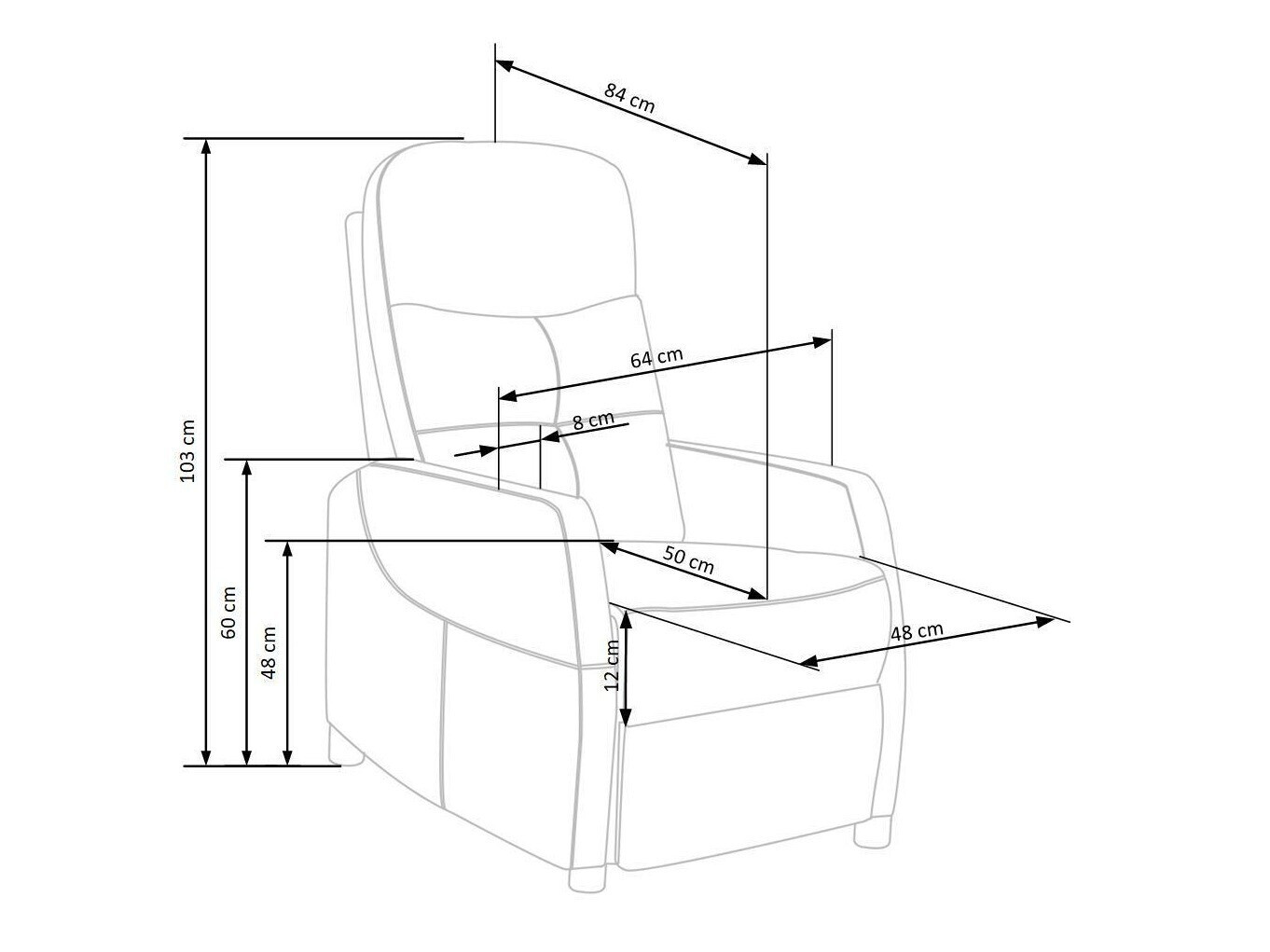 Relaxfauteuil Houston 992 (Grijs)
