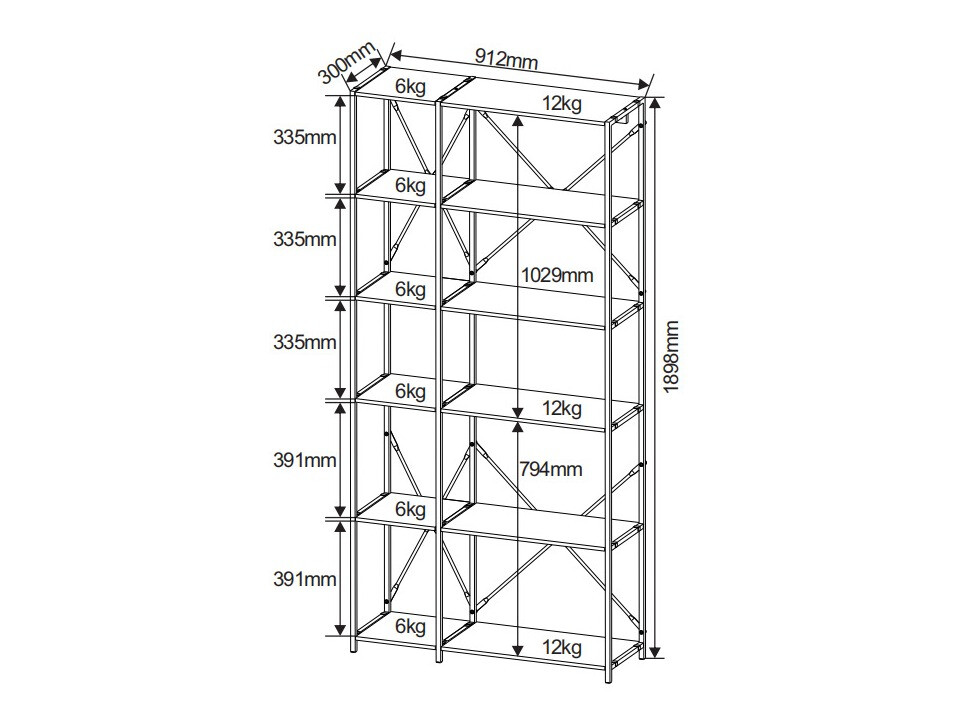 Boekenkast Houston 845