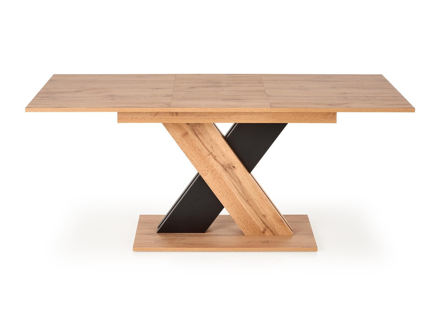 Tafel Houston 1724 (Zwart + Wotan eik)