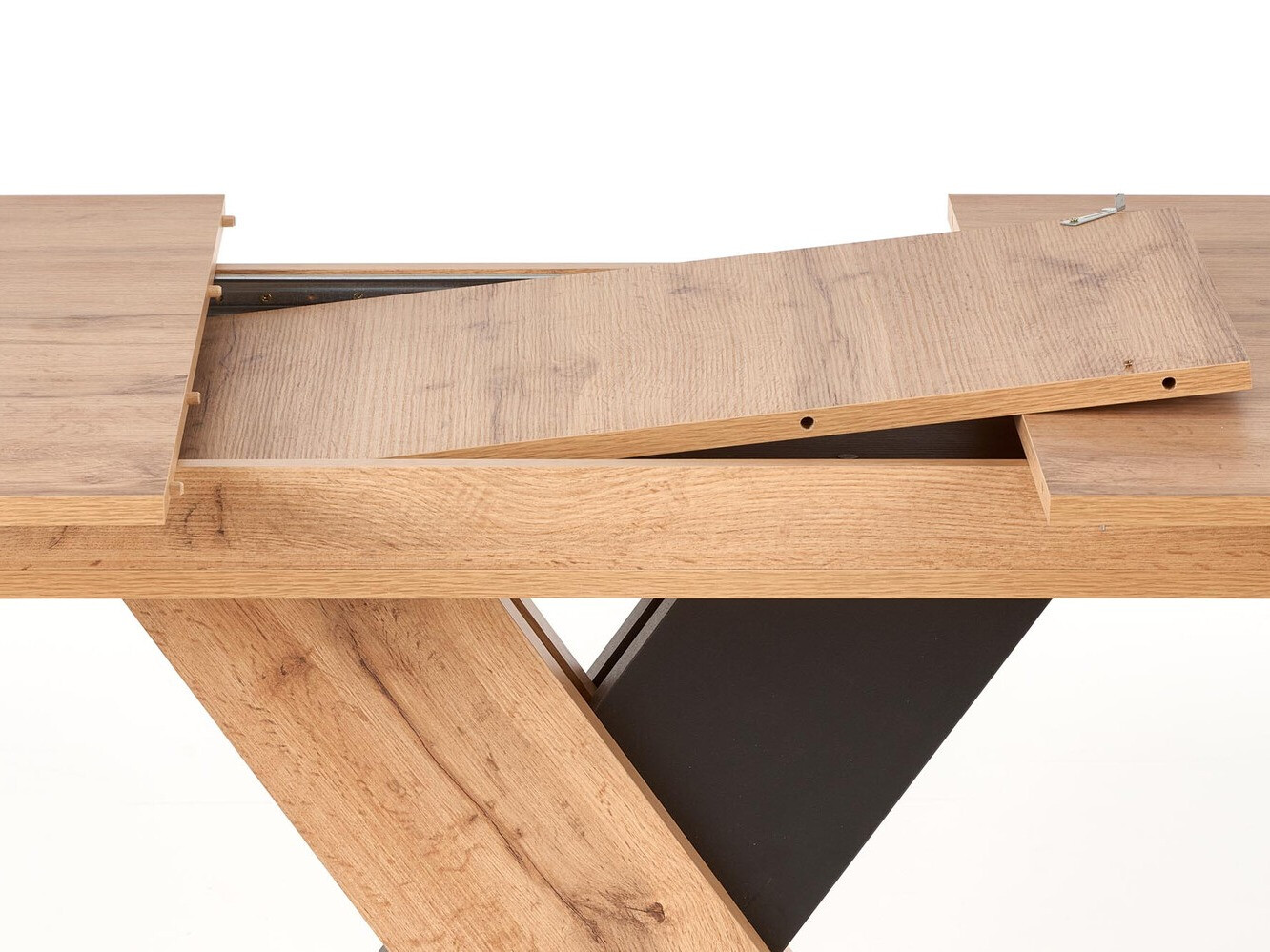 Tafel Houston 1724 (Zwart + Wotan eik)