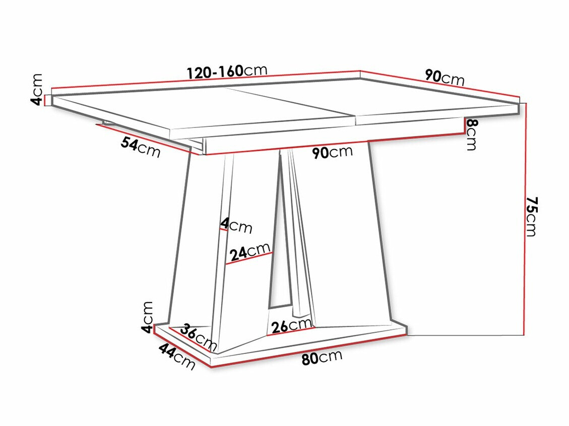 Tafel Goodyear 107 (Artisan eiken + Zwart)