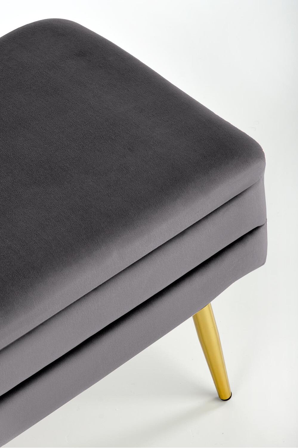 Gestoffeerde hocker Houston 1255 (Grijs + Gouden)