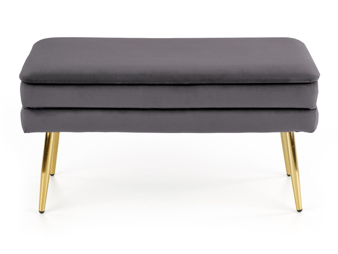 Gestoffeerde hocker Houston 1255 (Grijs + Gouden)