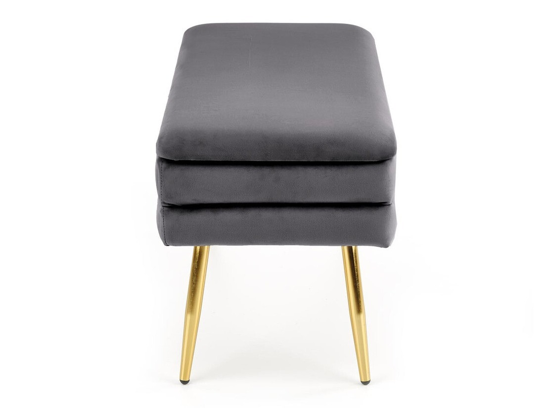 Gestoffeerde hocker Houston 1255 (Grijs + Gouden)