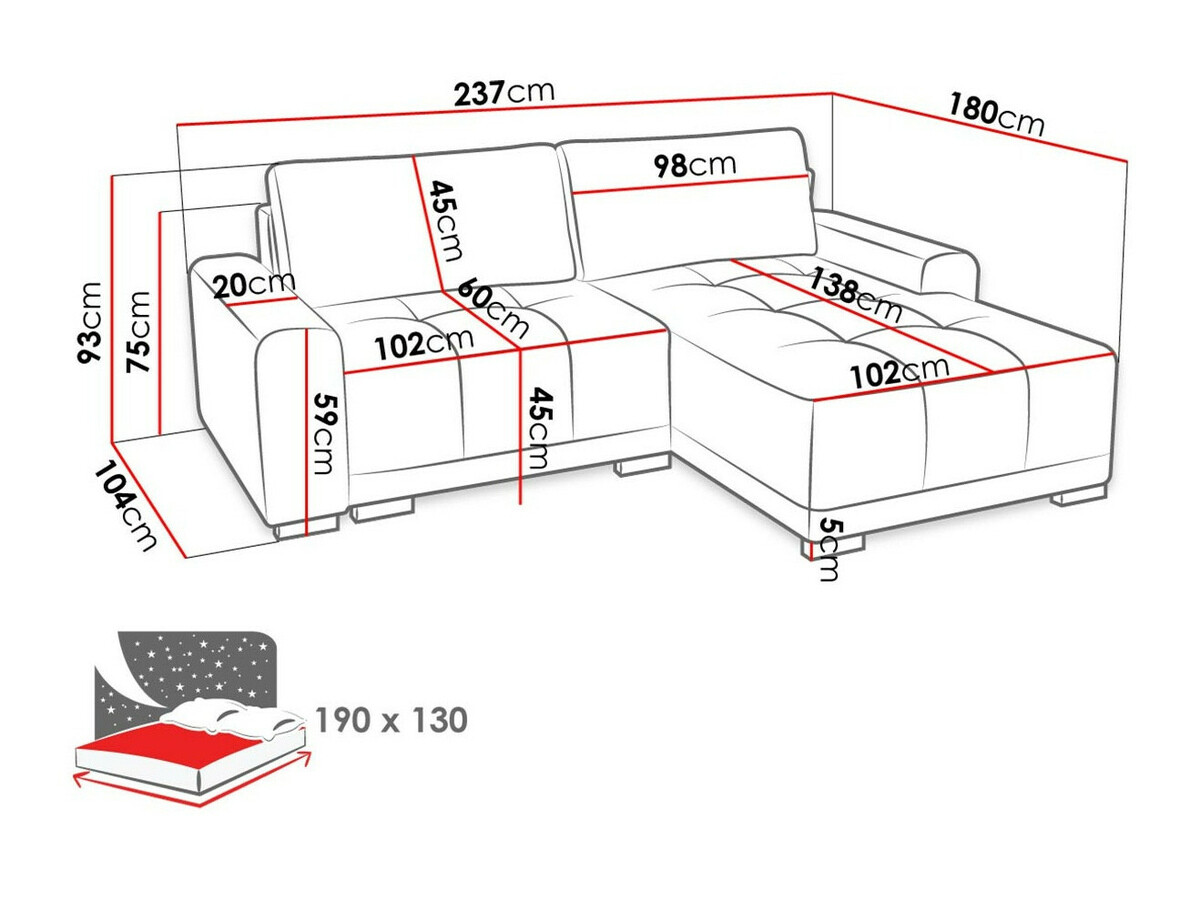 Hoekbank Columbus 183 (Country 8)