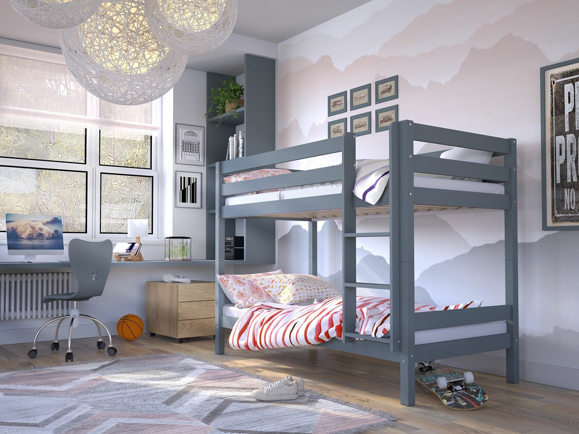 Stapelbed Ogden 163 (Antraciet)