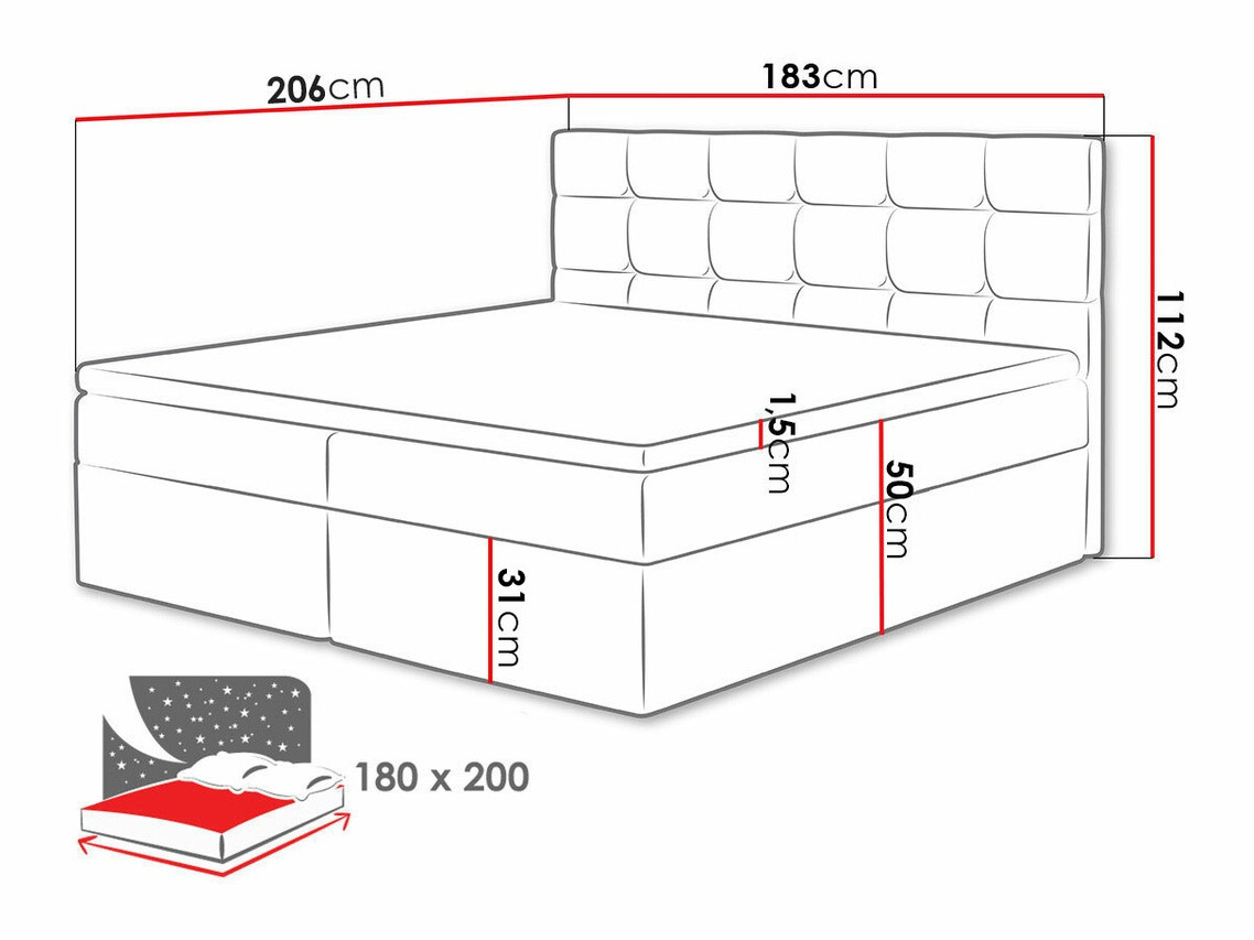 Boxspring Comfivo Osculum I (Soft 017)