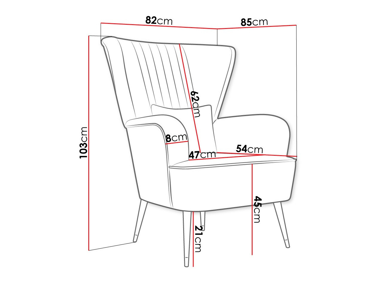 Fauteuil Orem 111 (Magic Velvet 2201)