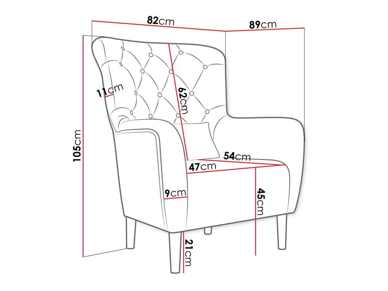 Fauteuil Orem 113 (Magic Velvet 2201)