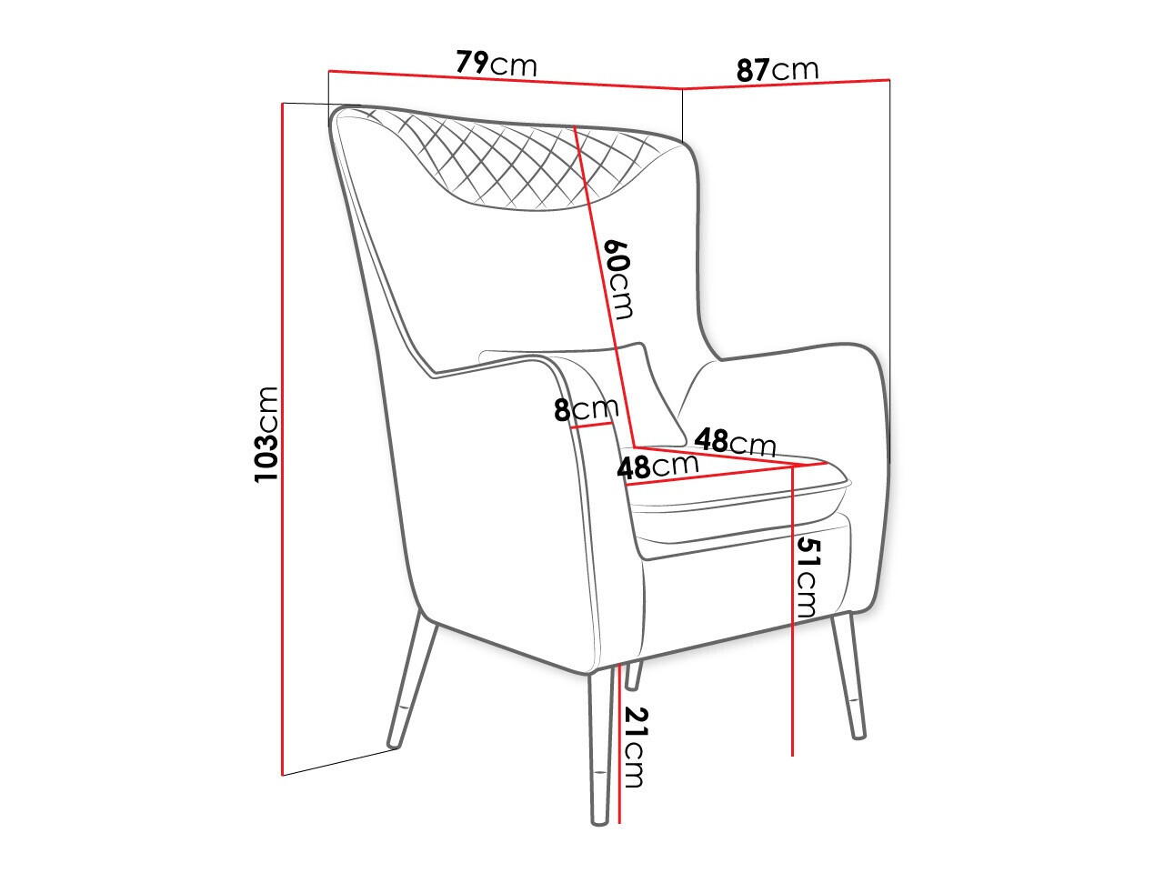 Fauteuil Orem 114 (Magic Velvet 2216)