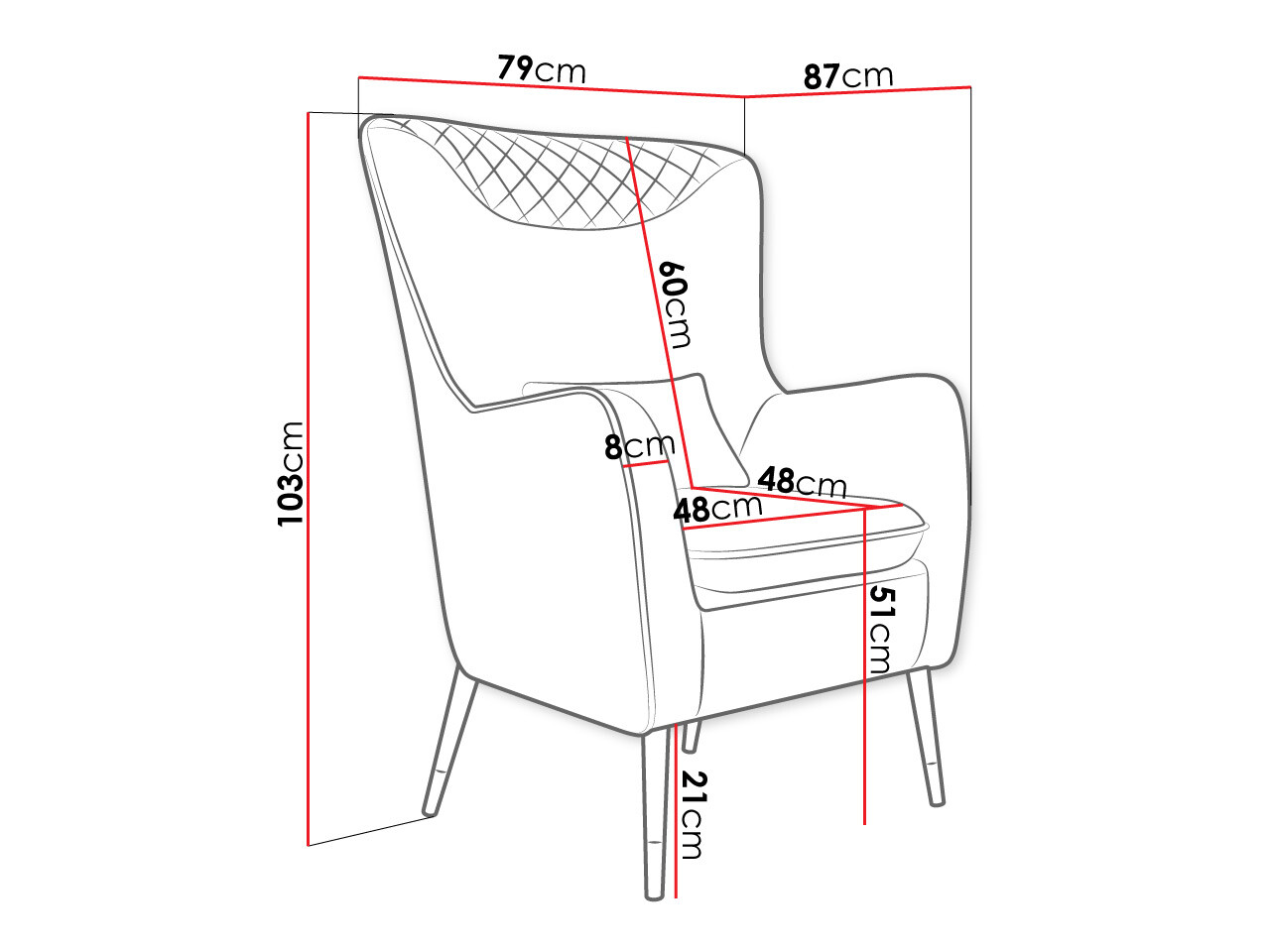 Fauteuil Orem 114 (Magic Velvet 2227)