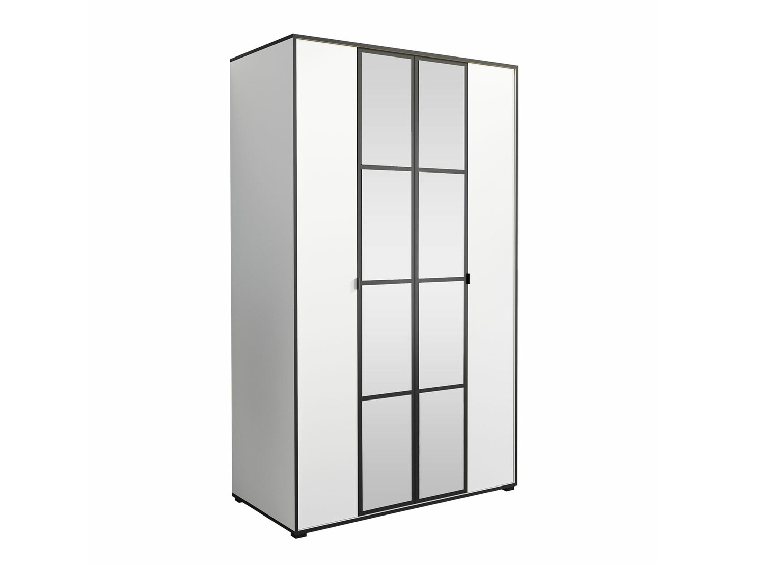 Kledingkast Toledo 117 (Wit + Zwart)