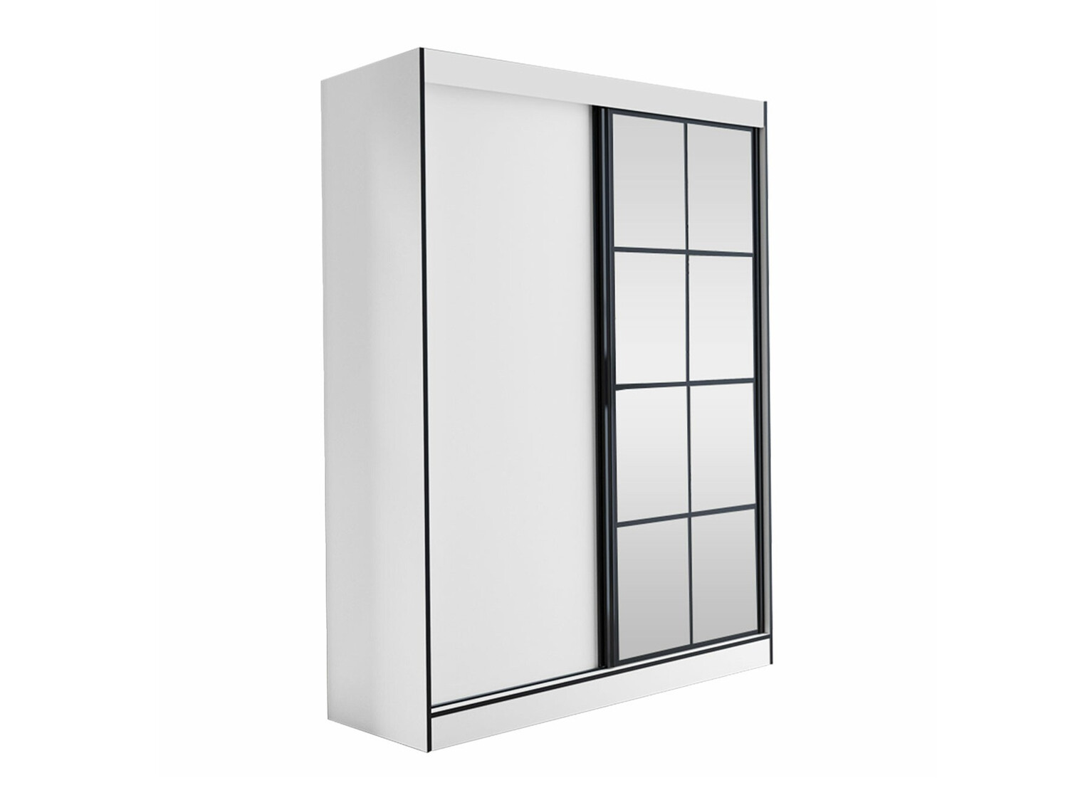 Kledingkast Toledo 118 (Wit + Zwart)