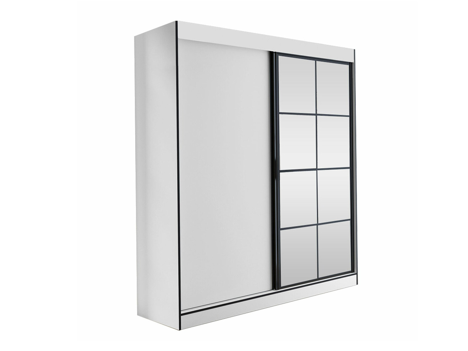 Kledingkast Toledo 118 (Wit + Zwart)