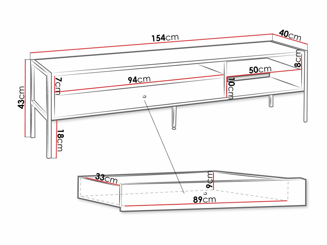 TV-meubel Toledo H105