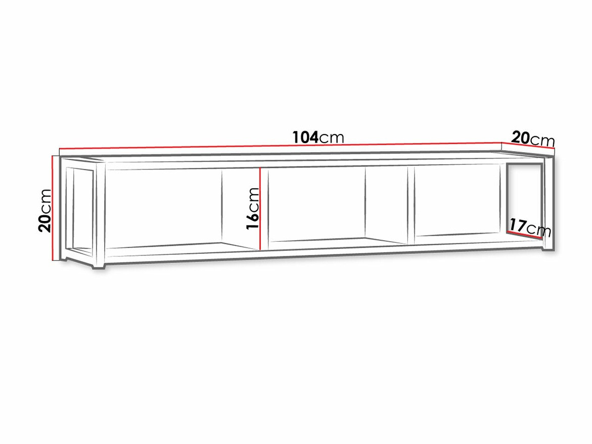 Wandplank Toledo H108