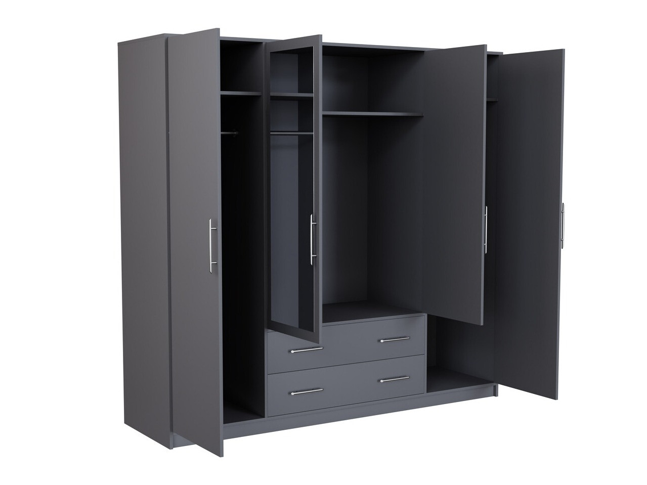 Kledingkast Cavmero 101 (Antraciet)