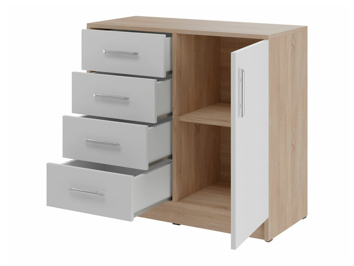 Ladekast Cavmero 108 (Sonoma eik + Wit)