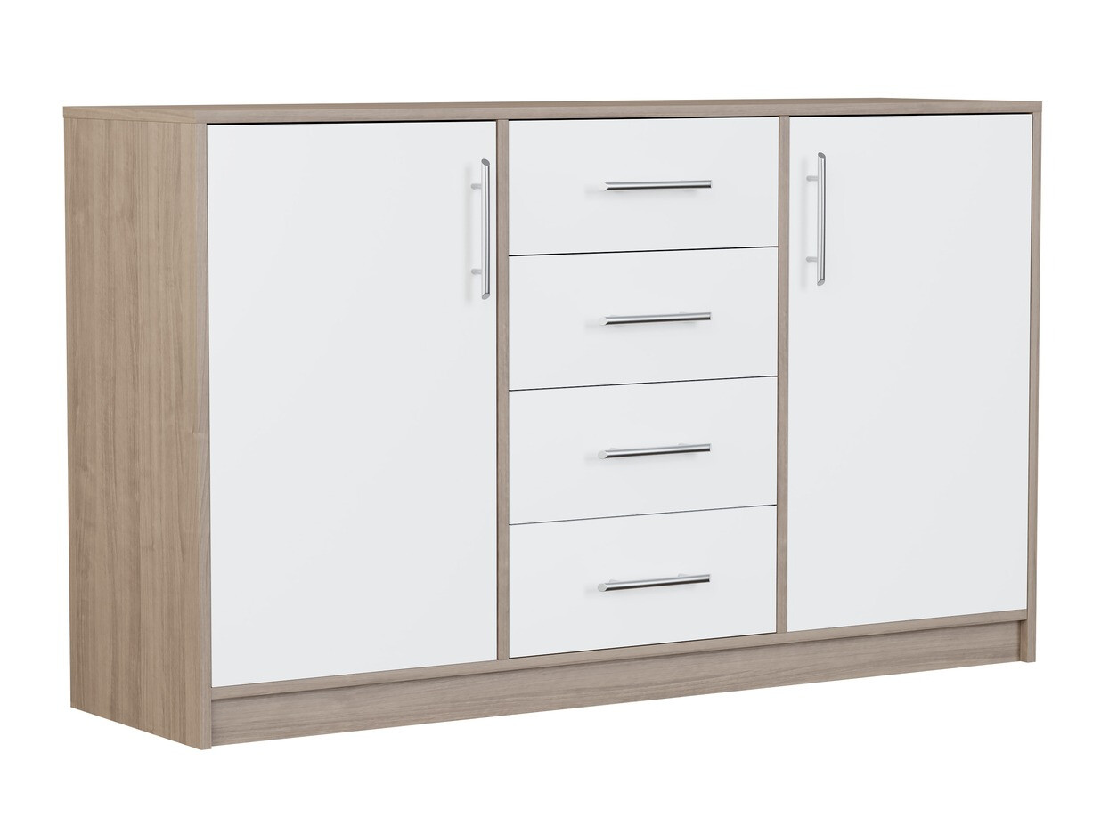 Ladekast Cavmero 109 (Sonoma eik + Wit)