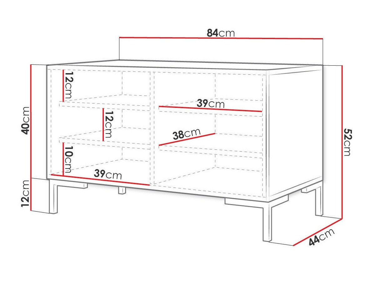 Schoenenkast Nomal (Wit + Gouden)